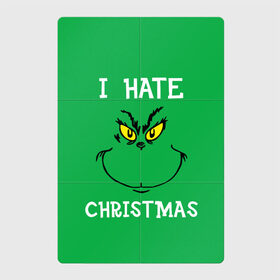 Магнитный плакат 2Х3 с принтом I hate christmas в Санкт-Петербурге, Полимерный материал с магнитным слоем | 6 деталей размером 9*9 см | grinch | гринч | новый год | рождество