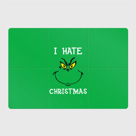 Магнитный плакат 3Х2 с принтом I hate christmas в Санкт-Петербурге, Полимерный материал с магнитным слоем | 6 деталей размером 9*9 см | grinch | гринч | новый год | рождество