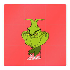 Магнитный плакат 3Х3 с принтом Mr. Grinch в Санкт-Петербурге, Полимерный материал с магнитным слоем | 9 деталей размером 9*9 см | grinch | гринч | новый год | рождество