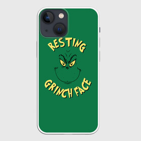 Чехол для iPhone 13 mini с принтом Resting Grinch Face в Санкт-Петербурге,  |  | grinch | гринч | новый год | рождество