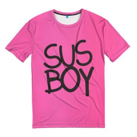 Мужская футболка 3D с принтом Susboy в Санкт-Петербурге, 100% полиэфир | прямой крой, круглый вырез горловины, длина до линии бедер | baby | cry | lil peep | lil peep cry baby | pink | susboy | камуфляж | лил | лилпип | пип | розовый | розовый камуфляж
