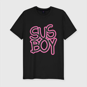 Мужская футболка премиум с принтом Susboy в Санкт-Петербурге, 92% хлопок, 8% лайкра | приталенный силуэт, круглый вырез ворота, длина до линии бедра, короткий рукав | baby | cry | lil peep | lil peep cry baby | pink | susboy | камуфляж | лил | лилпип | пип | розовый | розовый камуфляж
