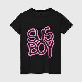 Женская футболка хлопок с принтом Susboy в Санкт-Петербурге, 100% хлопок | прямой крой, круглый вырез горловины, длина до линии бедер, слегка спущенное плечо | baby | cry | lil peep | lil peep cry baby | pink | susboy | камуфляж | лил | лилпип | пип | розовый | розовый камуфляж