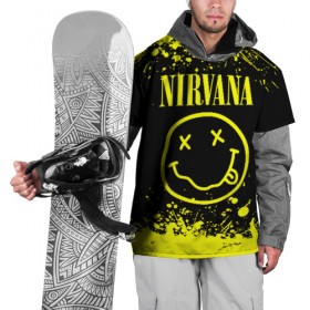 Накидка на куртку 3D с принтом Nirvana в Санкт-Петербурге, 100% полиэстер |  | Тематика изображения на принте: grunge | kurt cobain | nirvana | группы | курт кобейн | музыка | нирвана | рок | смайл | смайлик