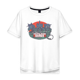 Мужская футболка хлопок Oversize с принтом Hotline Miami Classic в Санкт-Петербурге, 100% хлопок | свободный крой, круглый ворот, “спинка” длиннее передней части | 80s | hotlinemiami | retro | retrowave | synthwave