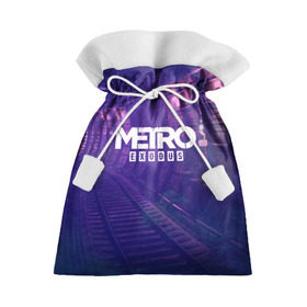 Подарочный 3D мешок с принтом METRO EXODUS в Санкт-Петербурге, 100% полиэстер | Размер: 29*39 см | Тематика изображения на принте: 