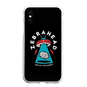 Чехол для iPhone XS Max матовый с принтом Zebrahead - Brain Invaders в Санкт-Петербурге, Силикон | Область печати: задняя сторона чехла, без боковых панелей | album | brain | core | invaders | mind | rapcore | rock | ufo | zebrahead | альбом | зебрахед | мозг