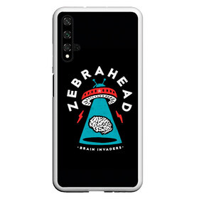Чехол для Honor 20 с принтом Zebrahead - Brain Invaders в Санкт-Петербурге, Силикон | Область печати: задняя сторона чехла, без боковых панелей | album | brain | core | invaders | mind | rapcore | rock | ufo | zebrahead | альбом | зебрахед | мозг