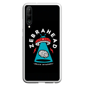 Чехол для Honor P30 с принтом Zebrahead - Brain Invaders в Санкт-Петербурге, Силикон | Область печати: задняя сторона чехла, без боковых панелей | Тематика изображения на принте: album | brain | core | invaders | mind | rapcore | rock | ufo | zebrahead | альбом | зебрахед | мозг