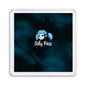 Магнит 55*55 с принтом Sally Face в Санкт-Петербурге, Пластик | Размер: 65*65 мм; Размер печати: 55*55 мм | sally face | гизмо | девид | девочка | игра | лари | ларри | мальчик | маска | мрачная | на лице | пых | с протезом | сал | сали | салли | салли фейс | фейс | фэйс | эддисон | эшли