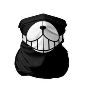 Бандана-труба 3D с принтом MONOKUMA в Санкт-Петербурге, 100% полиэстер, ткань с особыми свойствами — Activecool | плотность 150‒180 г/м2; хорошо тянется, но сохраняет форму | anime | bandana | bear | black  white | face | kurokuma | mask | monodam | monokuma | monomi | monotaro | pink | rabbit | school | shirokuma | аниме | бандана | главарь | лицо | мoноми | маска | монокума | черно белый | школа