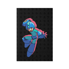 Обложка для паспорта матовая кожа с принтом Mega Man (pixel art) Black в Санкт-Петербурге, натуральная матовая кожа | размер 19,3 х 13,7 см; прозрачные пластиковые крепления | Тематика изображения на принте: 8 bit | 8bit | art | dendy | famicom | game | games | japan | japanese | man | mega | mega man | megaman | nes | pixel | pixel art | pixelart | retro | video games | videogames