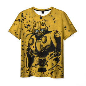 Мужская футболка 3D с принтом Bumblebee в Санкт-Петербурге, 100% полиэфир | прямой крой, круглый вырез горловины, длина до линии бедер | kefer | volkswagen | автобот | бамблби | трансформатор | трансформаторы | шершень | шмель