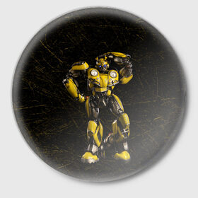 Значок с принтом Bumblebee -4- в Санкт-Петербурге,  металл | круглая форма, металлическая застежка в виде булавки | 