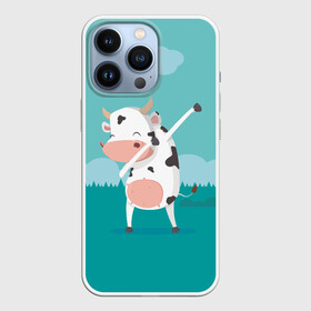 Чехол для iPhone 13 Pro с принтом DAB Корова в Санкт-Петербурге,  |  | dab | dabbing | даб | даббинг | корова | танец