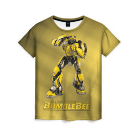 Женская футболка 3D с принтом Bumblebee -3- в Санкт-Петербурге, 100% полиэфир ( синтетическое хлопкоподобное полотно) | прямой крой, круглый вырез горловины, длина до линии бедер | kefer | volkswagen | автобот | бамблби | трансформатор | трансформаторы | шершень | шмель