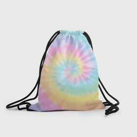 Рюкзак-мешок 3D с принтом Pastel Tie Dye в Санкт-Петербурге, 100% полиэстер | плотность ткани — 200 г/м2, размер — 35 х 45 см; лямки — толстые шнурки, застежка на шнуровке, без карманов и подкладки | tie dye | абстракция | краска | хиппи