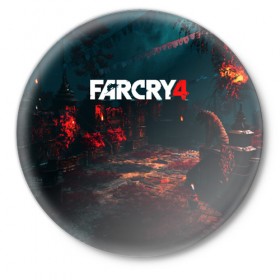 Значок с принтом FARCRY 4 в Санкт-Петербурге,  металл | круглая форма, металлическая застежка в виде булавки | 