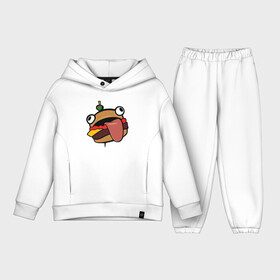 Детский костюм хлопок Oversize с принтом Durr burger в Санкт-Петербурге,  |  | battle | durrr | fastfood | fortnite | royale | бургер | еда | фастфуд