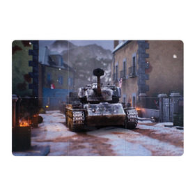 Магнитный плакат 3Х2 с принтом Танк в засаде в Санкт-Петербурге, Полимерный материал с магнитным слоем | 6 деталей размером 9*9 см | 9 мая | cs | winner | wot | армия | бронетехника | вов | день победы | зима | игра | контра | оружие | победитель | танки | танки онлайн | танкист | танковые войска