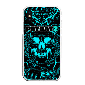 Чехол для iPhone XS Max матовый с принтом Payday 2 в Санкт-Петербурге, Силикон | Область печати: задняя сторона чехла, без боковых панелей | Тематика изображения на принте: 2 | payday | беглец | бот | ограбления | пейдей | призрак | симулятор | техник | штурмовик | шутер