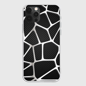 Чехол для iPhone 12 Pro Max с принтом Серебряная паутина в Санкт-Петербурге, Силикон |  | абстракция | алюминий | геометрия | карбон | нить | паутина | серебро | сеть | сталь