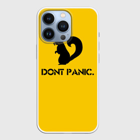 Чехол для iPhone 13 Pro с принтом Dont Panic. в Санкт-Петербурге,  |  | Тематика изображения на принте: dont panic | белка | енот | скунс
