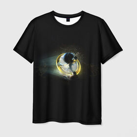 Мужская футболка 3D с принтом Еж в кольце в Санкт-Петербурге, 100% полиэфир | прямой крой, круглый вырез горловины, длина до линии бедер | sonic | sonik | игры | соник | фильм соник