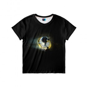 Детская футболка 3D с принтом Еж в кольце в Санкт-Петербурге, 100% гипоаллергенный полиэфир | прямой крой, круглый вырез горловины, длина до линии бедер, чуть спущенное плечо, ткань немного тянется | sonic | sonik | игры | соник | фильм соник