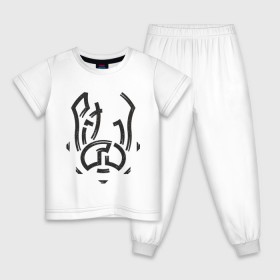 Детская пижама хлопок с принтом Pitbull в Санкт-Петербурге, 100% хлопок |  брюки и футболка прямого кроя, без карманов, на брюках мягкая резинка на поясе и по низу штанин
 | pitbull | пес | питбуль | собака | стаф