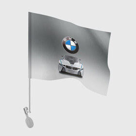 Флаг для автомобиля с принтом BMW Vision в Санкт-Петербурге, 100% полиэстер | Размер: 30*21 см | bmw | car | germany | motorsport | sports car | автомобиль | автоспорт | бмв | германия | спорткар