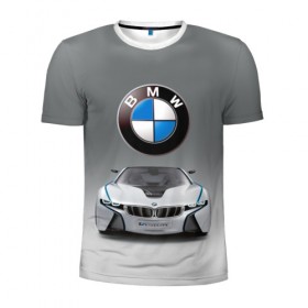 Мужская футболка 3D спортивная с принтом BMW Vision в Санкт-Петербурге, 100% полиэстер с улучшенными характеристиками | приталенный силуэт, круглая горловина, широкие плечи, сужается к линии бедра | bmw | car | germany | motorsport | sports car | автомобиль | автоспорт | бмв | германия | спорткар