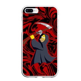 Чехол для iPhone 7Plus/8 Plus матовый с принтом Homer Grim Reaper в Санкт-Петербурге, Силикон | Область печати: задняя сторона чехла, без боковых панелей | Тематика изображения на принте: 