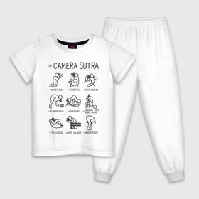 Детская пижама хлопок с принтом The camera sutra в Санкт-Петербурге, 100% хлопок |  брюки и футболка прямого кроя, без карманов, на брюках мягкая резинка на поясе и по низу штанин
 | kamasutra | выдержка | позы | фотка | фото | фотоаппарат | фотограф | фотография | фотосессия | штатив | экспозиция