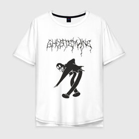 Мужская футболка хлопок Oversize с принтом ghostemane(3) в Санкт-Петербурге, 100% хлопок | свободный крой, круглый ворот, “спинка” длиннее передней части | hip hop | rap | реп | рэп