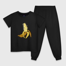 Детская пижама хлопок с принтом Неприличный Банан в Санкт-Петербурге, 100% хлопок |  брюки и футболка прямого кроя, без карманов, на брюках мягкая резинка на поясе и по низу штанин
 | 
