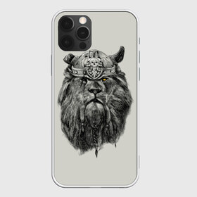 Чехол для iPhone 12 Pro Max с принтом Лев Викинг в Санкт-Петербурге, Силикон |  | воин | война | зверь | тату | царь | череп | шлем