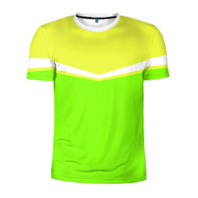 Мужская футболка 3D спортивная с принтом Угол зеленый в Санкт-Петербурге, 100% полиэстер с улучшенными характеристиками | приталенный силуэт, круглая горловина, широкие плечи, сужается к линии бедра | кислотные костюмы | кислотные цвета | неон | флуоресцентные принты