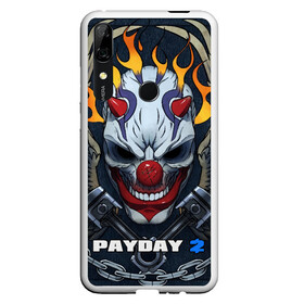 Чехол для Honor P Smart Z с принтом Payday 2 в Санкт-Петербурге, Силикон | Область печати: задняя сторона чехла, без боковых панелей | Тематика изображения на принте: chains day | game | gun | mask | payday | payday 2 | payday2 | грабители | зло | игра | клоун | маска | ограбление | оружие | пистолет