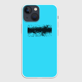 Чехол для iPhone 13 mini с принтом Гранж голубой в Санкт-Петербурге,  |  | кислотные костюмы | кислотные цвета | неон | флуоресцентные принты