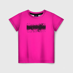 Детская футболка 3D с принтом Гранж розовый в Санкт-Петербурге, 100% гипоаллергенный полиэфир | прямой крой, круглый вырез горловины, длина до линии бедер, чуть спущенное плечо, ткань немного тянется | кислотные костюмы | кислотные цвета | неон | флуоресцентные принты