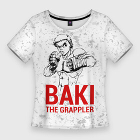 Женская футболка 3D Slim с принтом Baki the Grappler в Санкт-Петербурге,  |  | ahegao | anime | baki | fighter | grappler | manga | the | аниме | анимешники | анимешнику | ахегао | баки | боевые | боец | бойцы | доппо | драки | искусства | манга | мульт | мультик | сериал | хамма | юдзиро