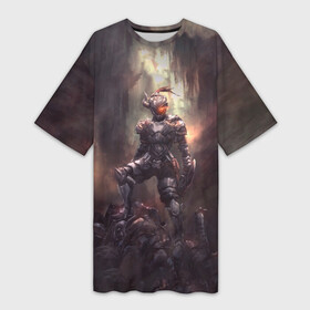 Платье-футболка 3D с принтом Goblin Slayer  darkness в Санкт-Петербурге,  |  | dark | fantasy | goblin | manga | onna | priest | priestess | shinkan | slayer | аниме | гоблинов | жрица | манга | онна | ранобэ | синкан | сэйнэн | тёмное | фэнтези