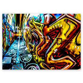 Поздравительная открытка с принтом Твой уличный стиль! в Санкт-Петербурге, 100% бумага | плотность бумаги 280 г/м2, матовая, на обратной стороне линовка и место для марки
 | graffity | paint | street art | urban | город | граффити | искусство | кирпичи | краски | рисунки | стена | улицы | уличное искусство