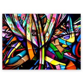 Поздравительная открытка с принтом Красочное граффити в Санкт-Петербурге, 100% бумага | плотность бумаги 280 г/м2, матовая, на обратной стороне линовка и место для марки
 | grafity | paint | street art | urban | город | граффити | искусство | кирпичи | краски | рисунки | стена | улицы | уличное искусство