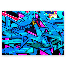 Поздравительная открытка с принтом GRAFFITY в Санкт-Петербурге, 100% бумага | плотность бумаги 280 г/м2, матовая, на обратной стороне линовка и место для марки
 | grafity | paint | street art | urban | город | граффити | искусство | кирпичи | краски | рисунки | стена | улицы | уличное искусство