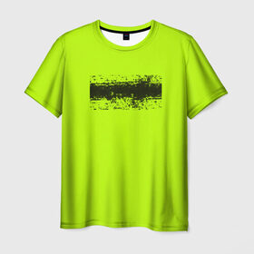 Мужская футболка 3D с принтом Гранж салатовый в Санкт-Петербурге, 100% полиэфир | прямой крой, круглый вырез горловины, длина до линии бедер | кислотные костюмы | кислотные цвета | неон | флуоресцентные принты