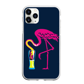 Чехол для iPhone 11 Pro матовый с принтом Кислотный фламинго в Санкт-Петербурге, Силикон |  | кислотные костюмы | кислотные цвета | неон | флуоресцентные принты