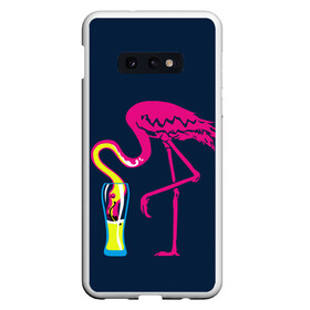 Чехол для Samsung S10E с принтом Кислотный фламинго в Санкт-Петербурге, Силикон | Область печати: задняя сторона чехла, без боковых панелей | кислотные костюмы | кислотные цвета | неон | флуоресцентные принты