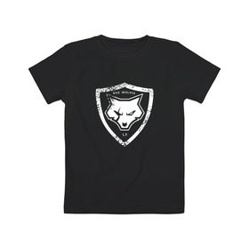 Детская футболка хлопок с принтом Bad Wolves в Санкт-Петербурге, 100% хлопок | круглый вырез горловины, полуприлегающий силуэт, длина до линии бедер | bad | bad wolves | band | la | logo | metal | music | rock | white | wolf | волк | металл | музыка | рок